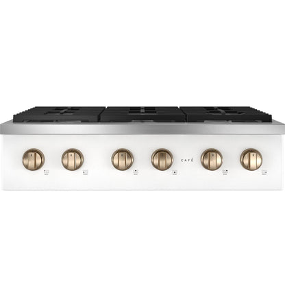 Cafe CGU366P4TW2 CAF(EBACK)™ 36" Commercial-Style Gas Rangetop with 6 Burners (Natural Gas)