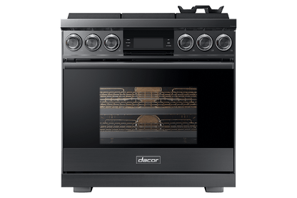 Dacor DOP36M96GPM 36" Pro Gas Range, Graphite Stainless Steel, Liquid Propane