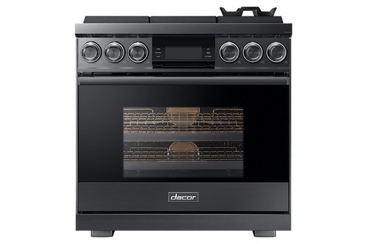Dacor DOP36M96GPM 36" Pro Gas Range, Graphite Stainless Steel, Liquid Propane