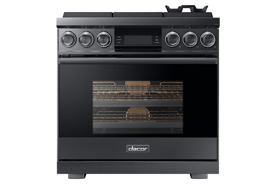 Dacor 36" Pro Gas Range, Graphite Stainless Steel, Liquid Propane