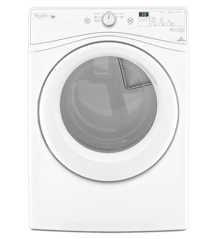 Whirlpool WGD71HEDW 7.3 cu. ft. Duet® Long Vent Front Load Gas Dryer with Wrinkle Shield™ Plus Option