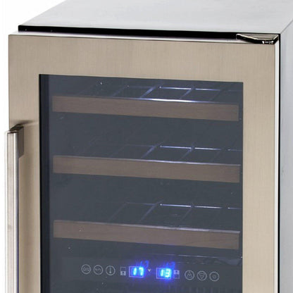 WCF282E3SD Avanti 28 Bottle DESIGNER Series Dual-Zone Wine Cooler - Stainless Steel / 28 Bottles