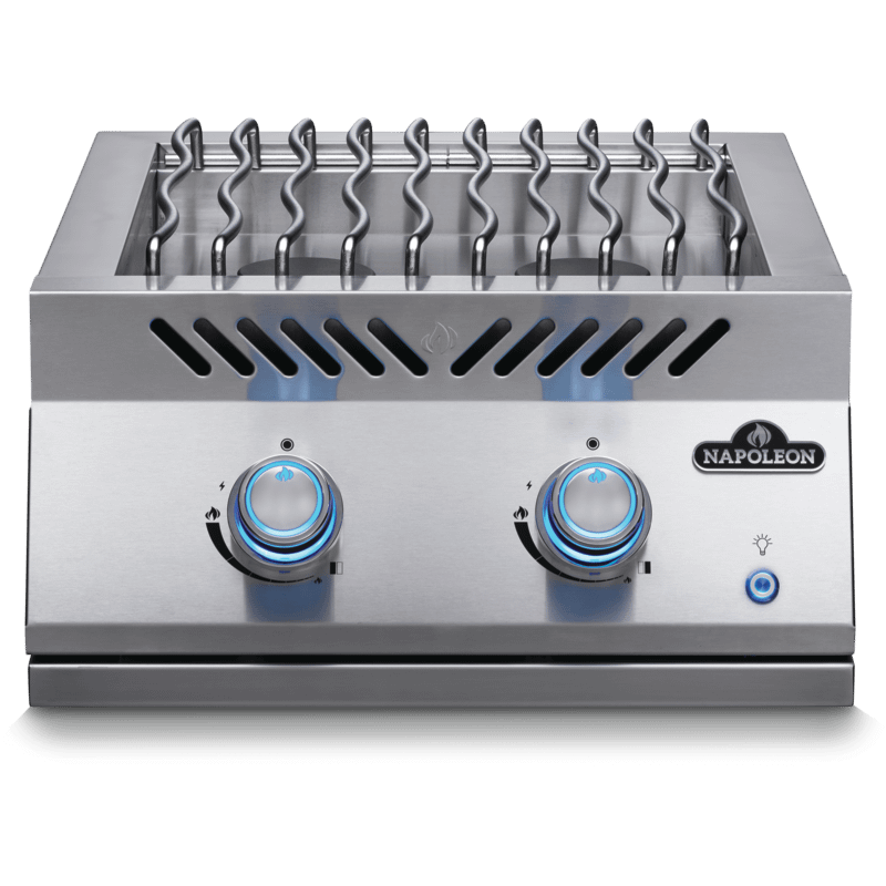 Napoleon Bbq BIB18RTNSS Built-in 700 Series Dual Range Top Burner with Stainless Steel Cover , Natural Gas, Stainless Steel