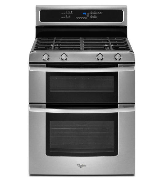 Whirlpool GGG388LXB 30-inch Self-Cleaning Double Oven Freestanding Gas Range