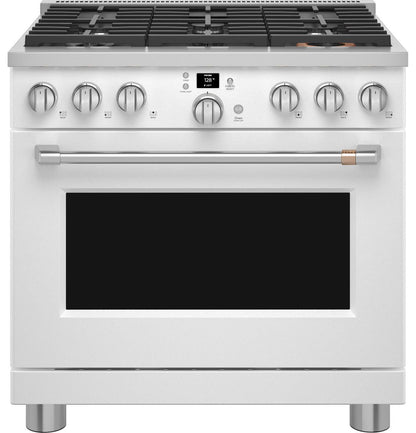 Cafe CGY366P4TW2 CAF(EBACK)™ 36" Smart All-Gas Commercial-Style Range with 6 Burners (Natural Gas)