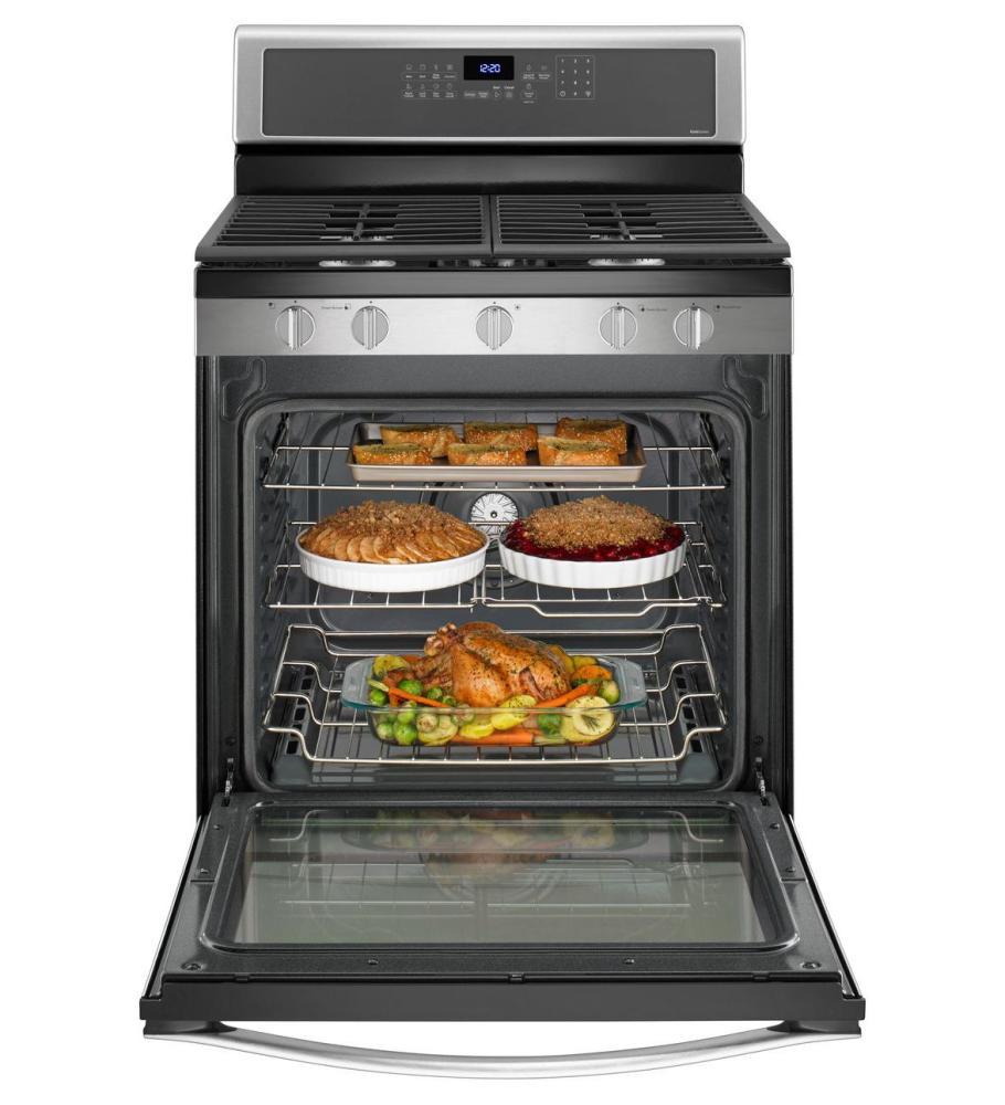 Whirlpool WFG715H0EE 5.8 Cu. Ft. Freestanding Gas Range with AquaLift® Self-Cleaning Technology