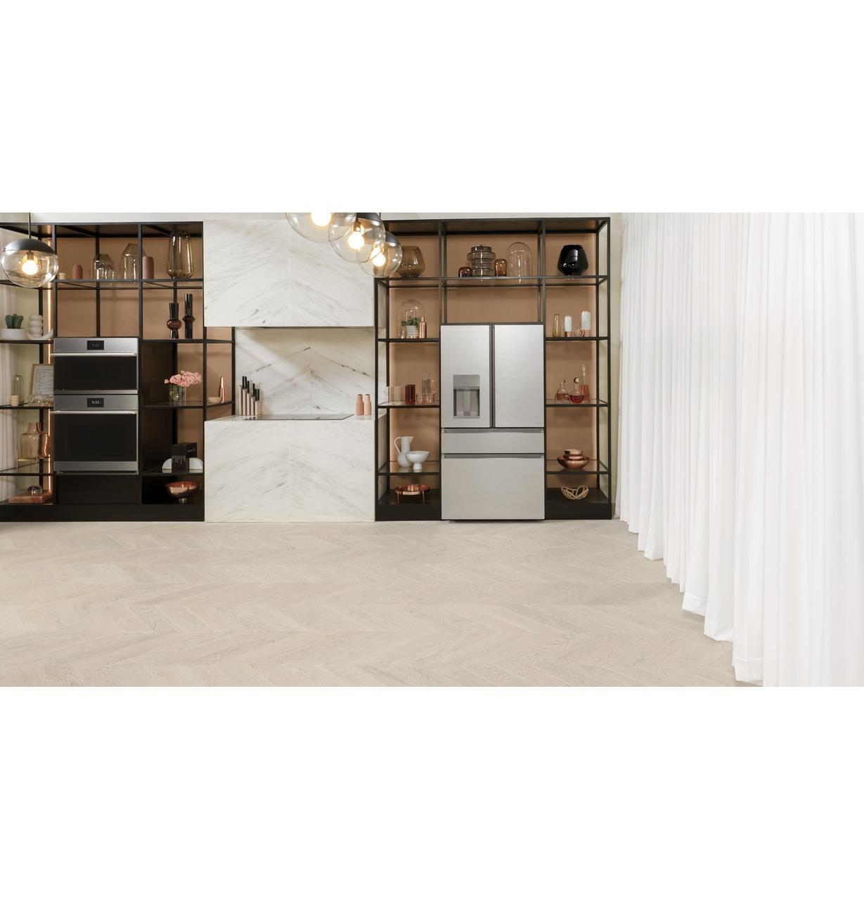 Cafe CVE28DM5NS5 CAF(EBACK)™ ENERGY STAR® 27.8 Cu. Ft. Smart 4-Door French-Door Refrigerator in Platinum Glass