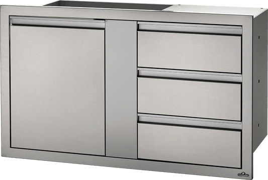 Napoleon Bbq BI42241D3DR 42 x 24 inch Large Single Door & Triple Drawer and Triple Drawer, Stainless Steel