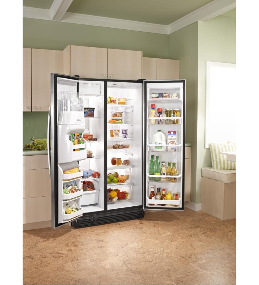 Whirlpool ED5LHAXWB 25 cu. ft. Side-by-Side Refrigerator with In-Door-Ice® System