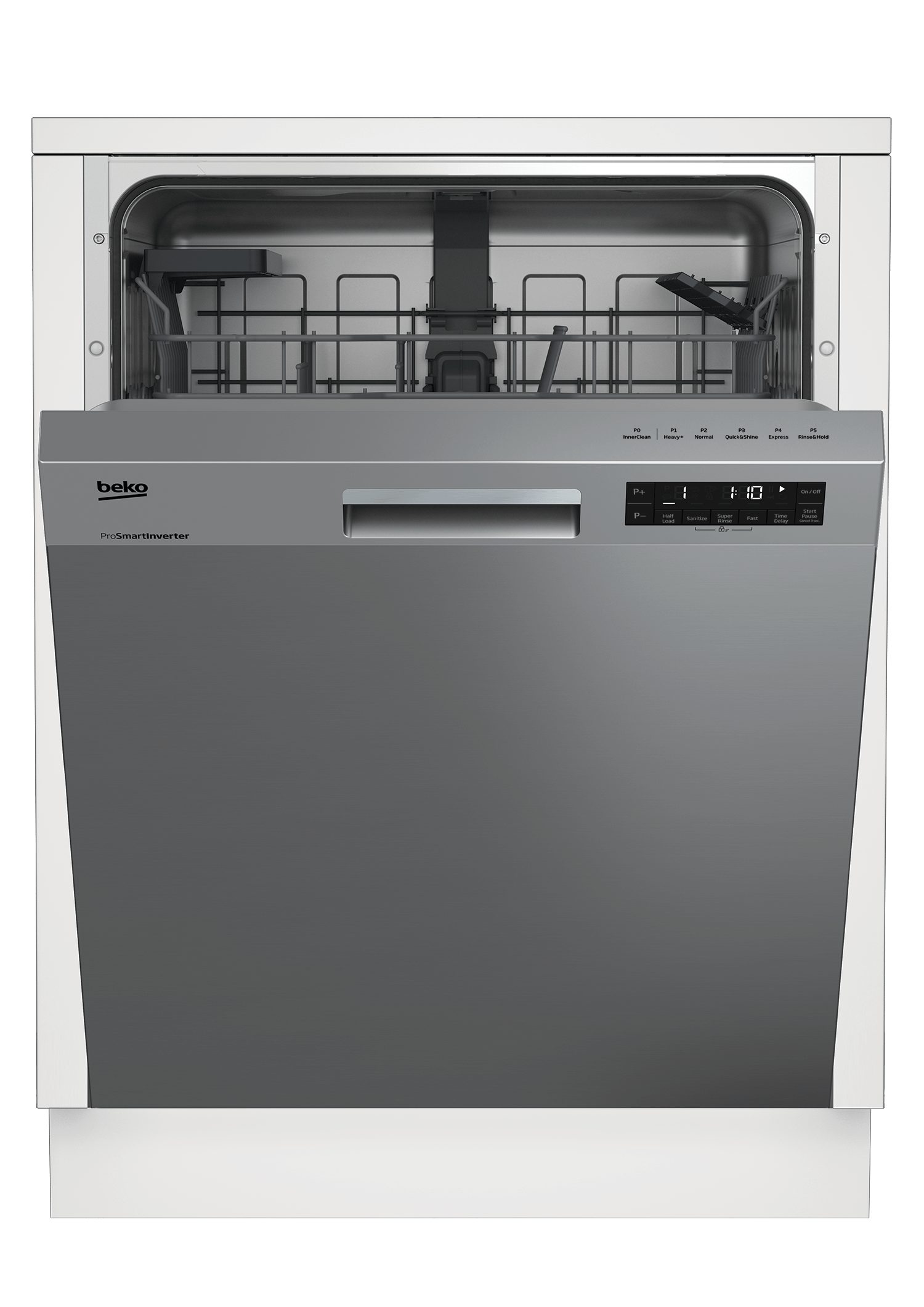 Beko Tall Tub Stainless Steel Dishwasher, 14 place settings, 48 dBa, Front Control