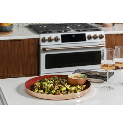 Cafe CGS700P2MS1 Caf(eback)™ 30" Smart Slide-In, Front-Control, Gas Range with Convection Oven