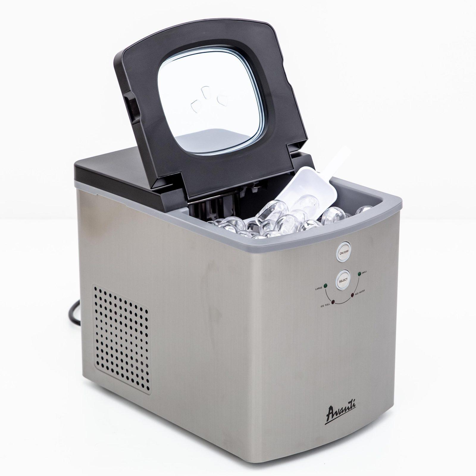 Avanti Portable Countertop Ice Maker - Stainless Steel / 33 lbs