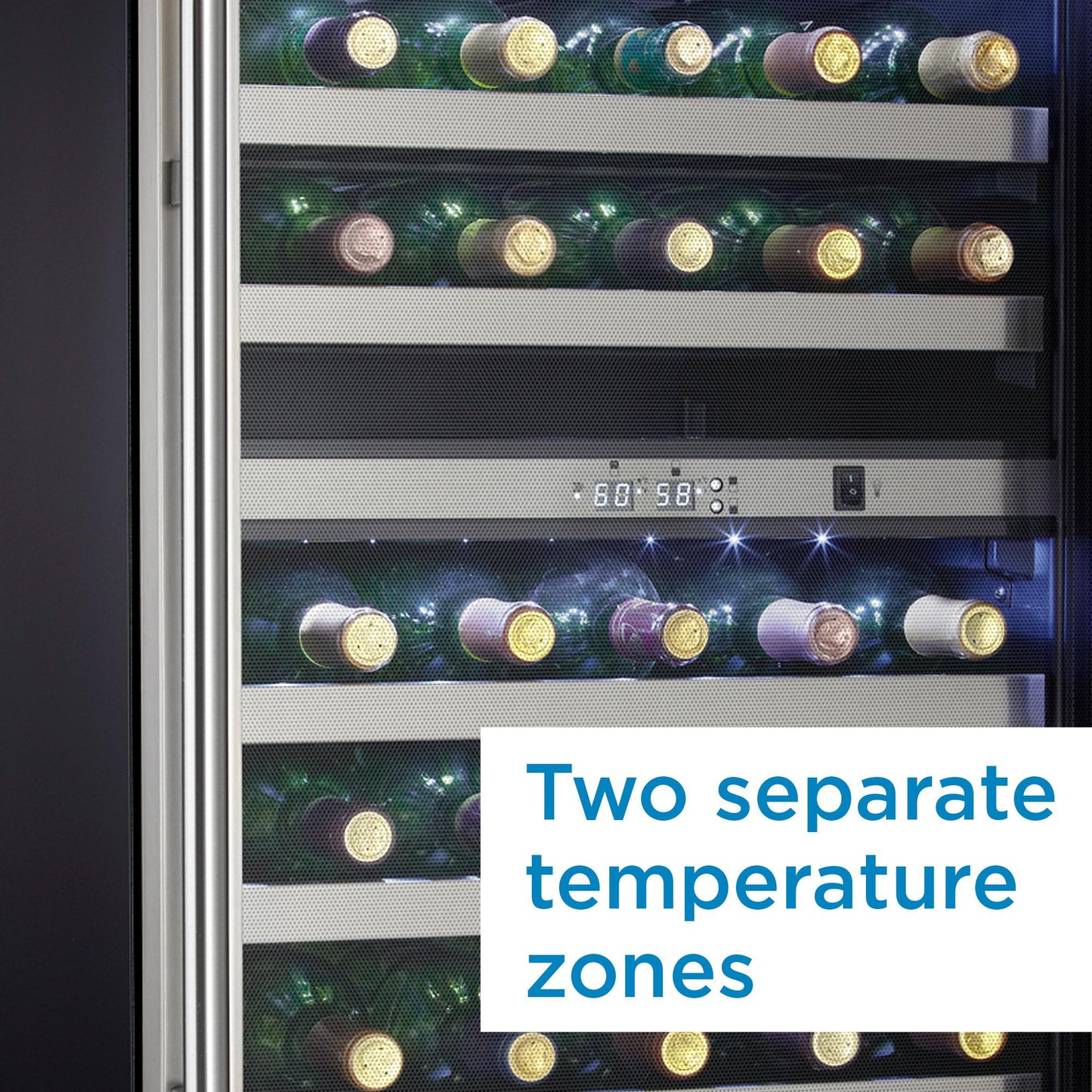 DWC114BLSDD Danby Designer 38 Bottle Free-Standing Wine Cooler in Black Stainless Steel