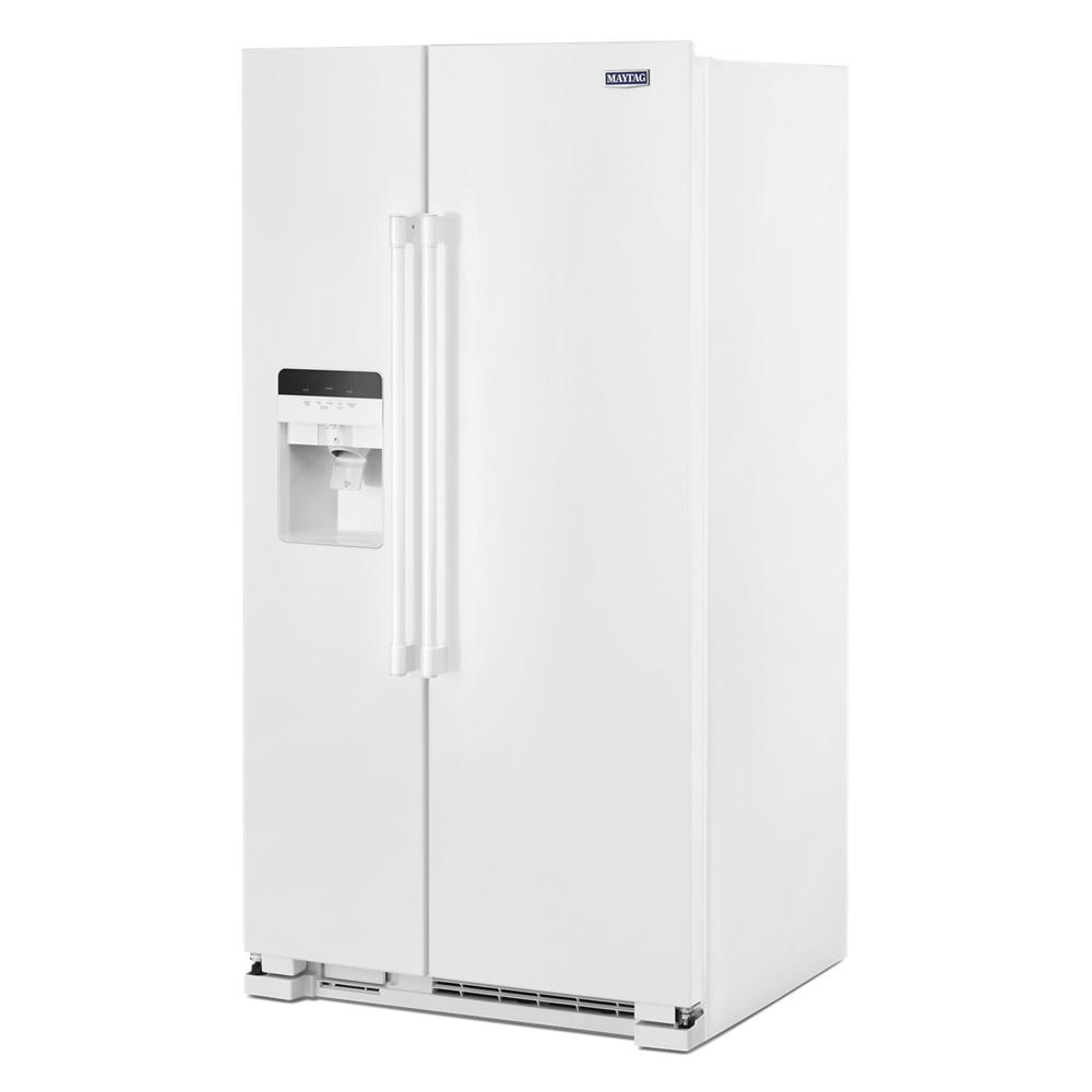 Maytag MSS25C4MGW 36-Inch Wide Side-by-Side Refrigerator with Exterior Ice and Water Dispenser - 25 Cu. Ft.