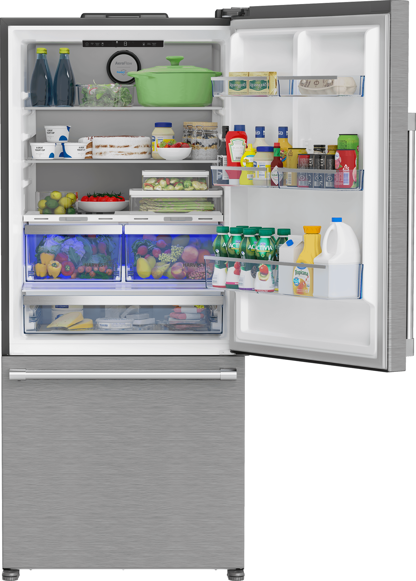 Beko 30" Bottom Freezer Refrigerator withHarvestfresh