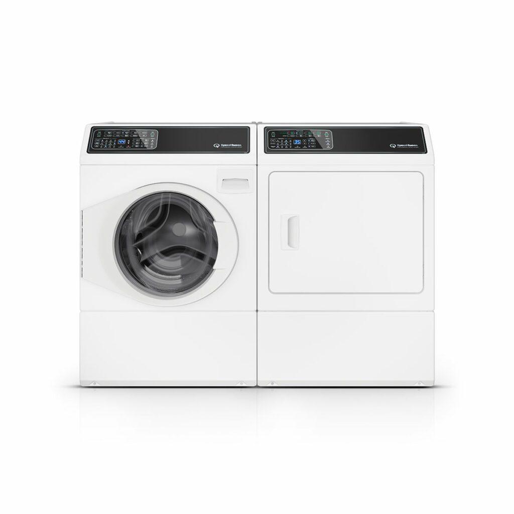 Speed Queen DF7004WG DF7 Sanitizing White Gas Dryer with Front Control  Pet Plus™  Steam  Over-Dry Protection Technology  ENERGY STAR® Certified  5-Year Warranty