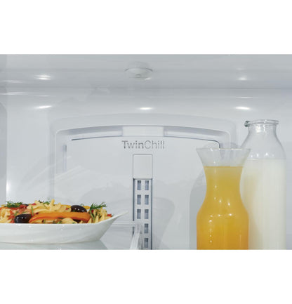 Cafe CYE22TP2MS1 CAF(EBACK)™ ENERGY STAR® 22.1 Cu. Ft. Smart Counter-Depth French-Door Refrigerator with Hot Water Dispenser