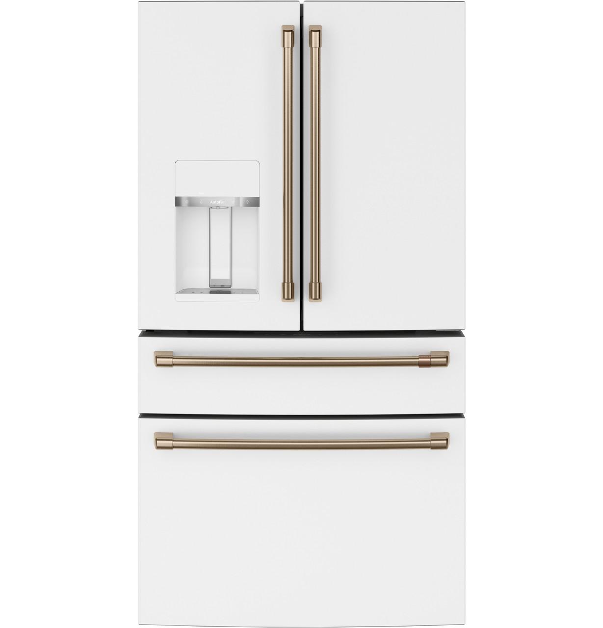 Cafe CXE22DP4PW2 CAF(EBACK)™ ENERGY STAR 22.3 Cu. Ft. Smart Counter-Depth 4-Door French-Door Refrigerator