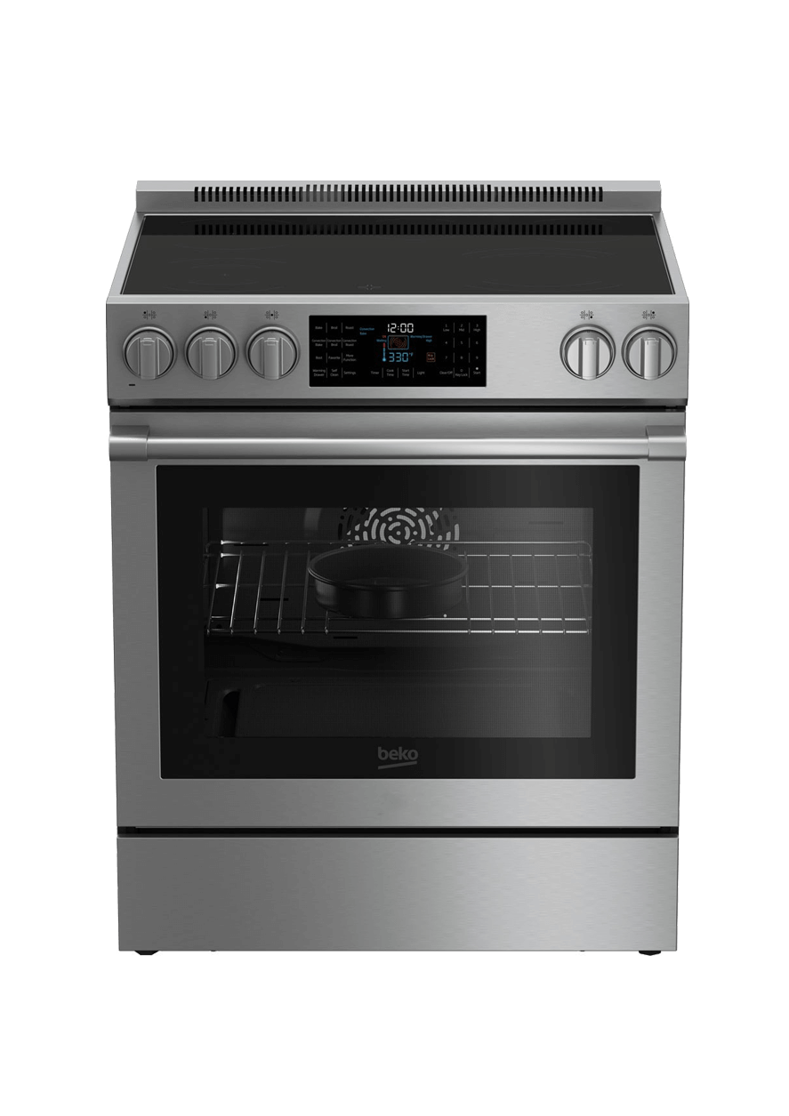 Beko 30" Stainless Steel Slide-In Electric Range