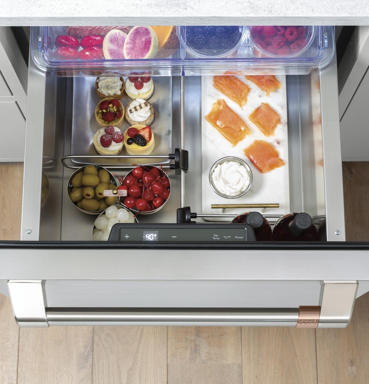 Cafe CDE06RP2NS1 CAF(EBACK)™ 5.7 Cu. Ft. Built-In Dual-Drawer Refrigerator