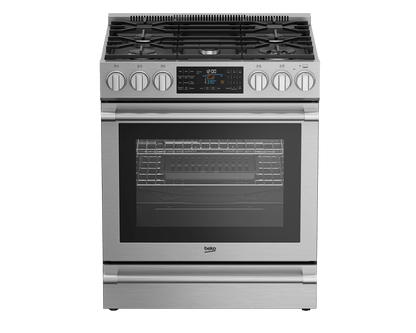Beko SLDF30542SS 30" Stainless Steel Slide-In Dual Fuel Range