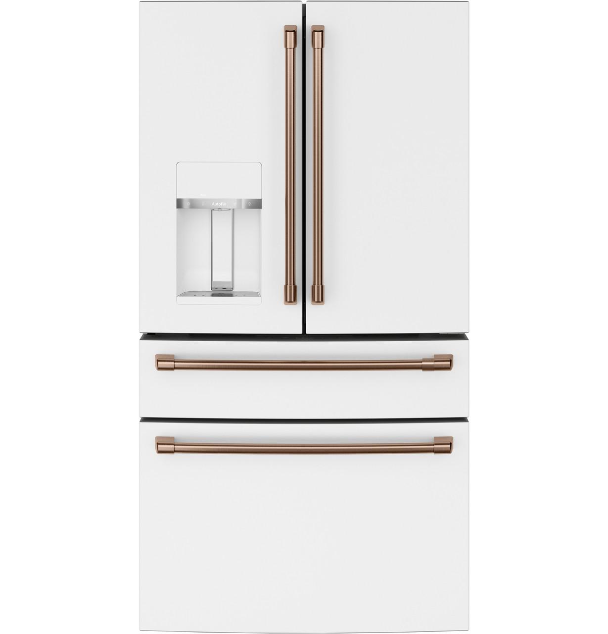 Cafe CXE22DP4PW2 Caf(eback)™ ENERGY STAR® 22.3 Cu. Ft. Smart Counter-Depth 4-Door French-Door Refrigerator