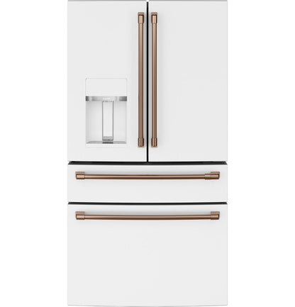 Cafe CXE22DP4PW2 CAF(EBACK)™ ENERGY STAR 22.3 Cu. Ft. Smart Counter-Depth 4-Door French-Door Refrigerator