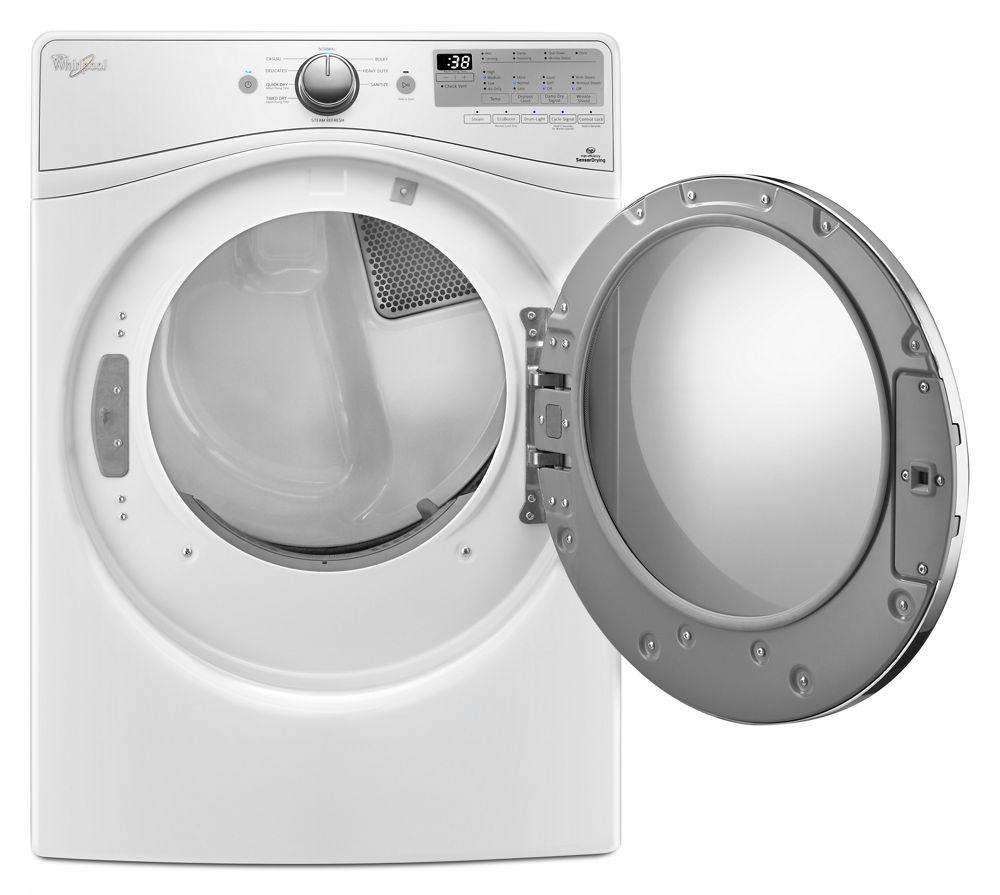 Whirlpool 7.4 cu.ft Front Load Electric Dryer with Advanced Moisture Sensing, Steam Refresh