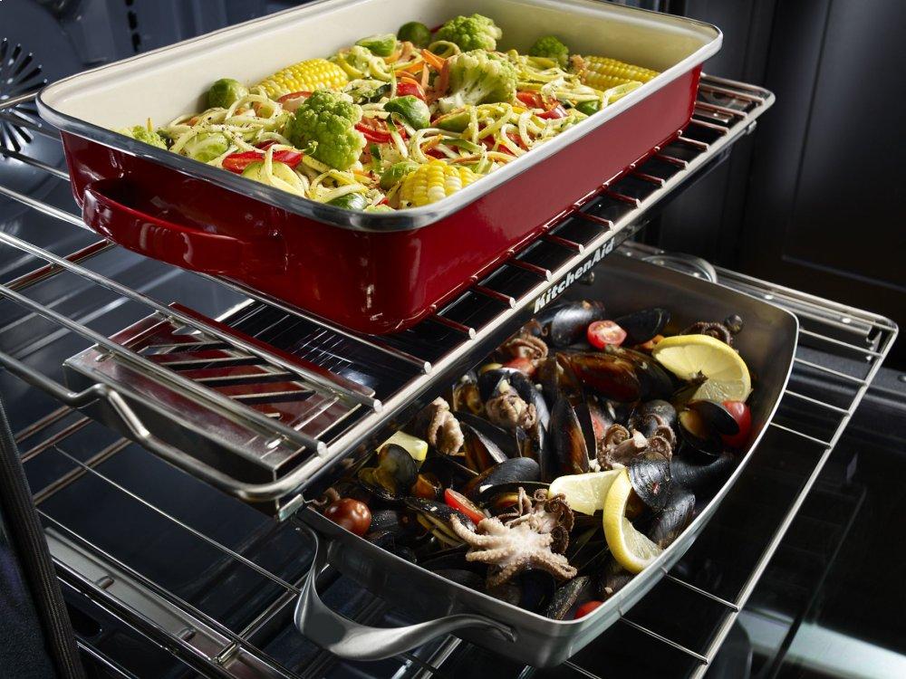 Kitchenaid KFGS530ESS 30-Inch 5 Burner Gas Convection Range with Warming Drawer - Stainless Steel