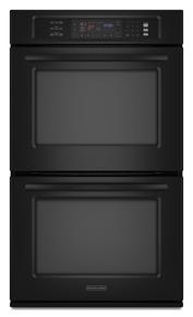 Kitchenaid KEBS208SBL Double Oven 30" Width 4.3 cu. ft. Capacity Even-Heat™ True Convection System in Upper and Lower Oven Architect® Series II