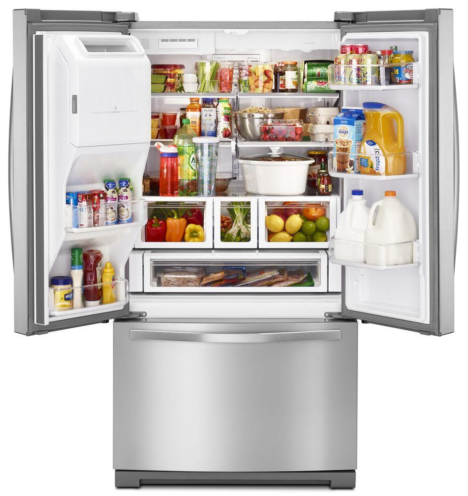 Whirlpool WRF767SDEM 36-inch Wide French Door Bottom Freezer Refrigerator with Dual Icemakers - 27 cu. ft.