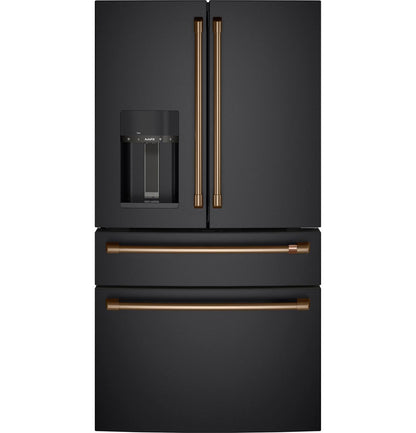 Cafe CXE22DP3PD1 CAF(EBACK)™ ENERGY STAR® 22.3 Cu. Ft. Smart Counter-Depth 4-Door French-Door Refrigerator