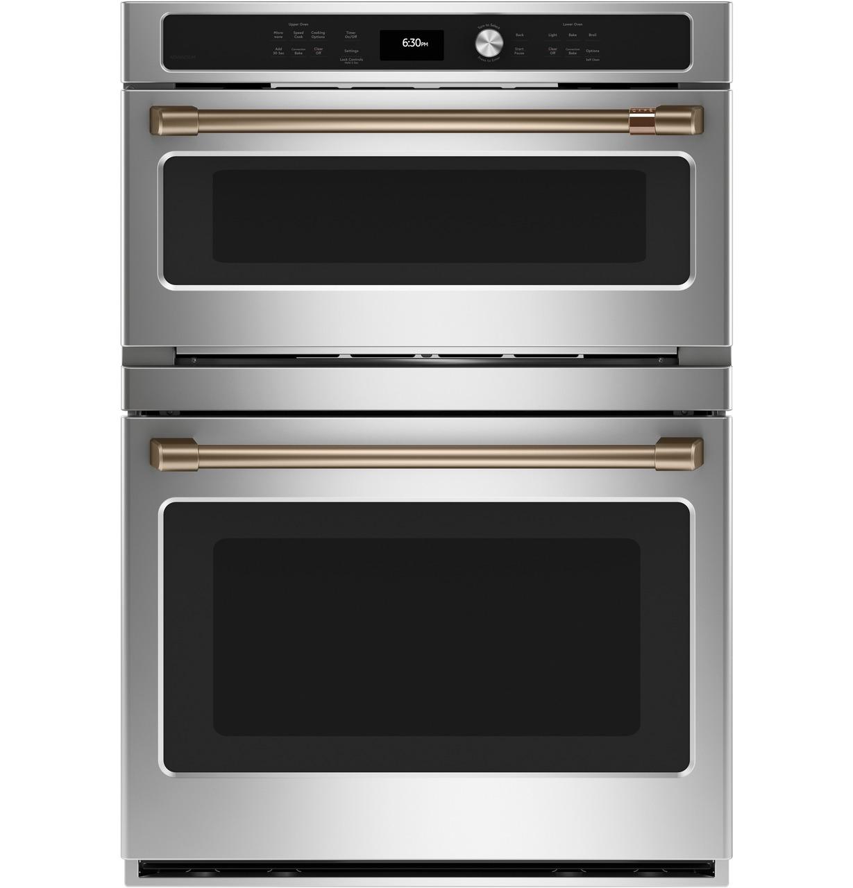 Cafe CTC912P2NS1 CAF(EBACK)™ 30 in. Combination Double Wall Oven with Convection and Advantium® Technology