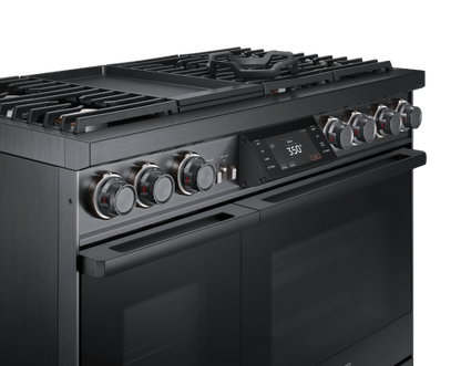 Dacor DOP48M96DPM 48" Pro Dual-Fuel Steam Range, Graphite Stainless Steel, Liquid Propane