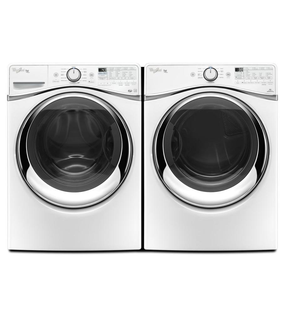 Whirlpool WGD97HEDW 7.3 cu. ft. Duet® Front Load Gas Steam Dryer with SilentSteel™ Dryer Drum