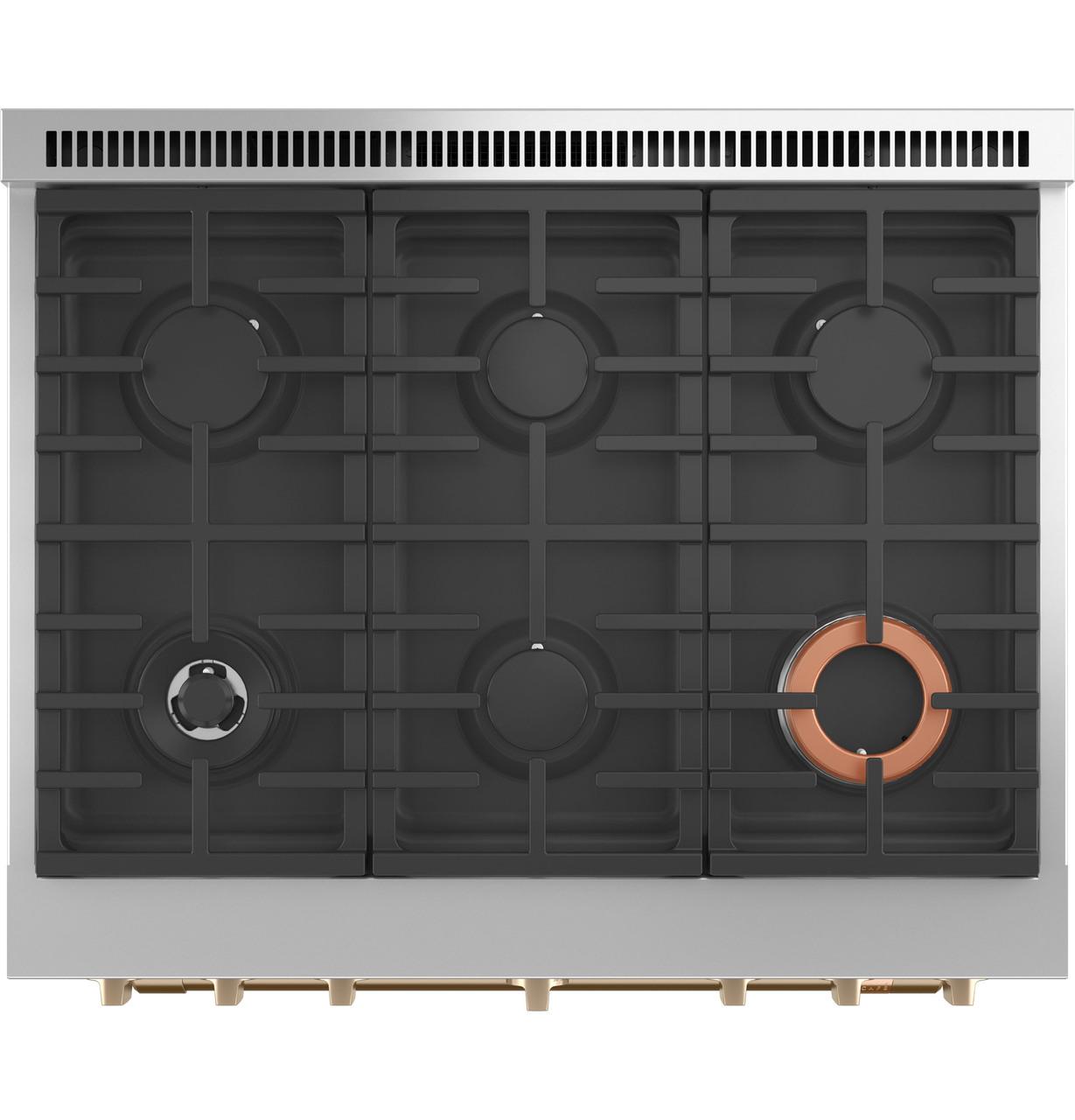 Cafe CGY366P4TW2 CAF(EBACK)™ 36" Smart All-Gas Commercial-Style Range with 6 Burners (Natural Gas)