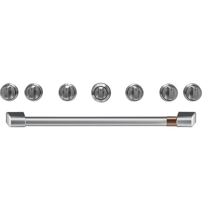 Cafe CXPR6HKPMSS Caf(eback)™ 36" Brushed Stainless Handle & Knob Set for Pro Range and Rangetop