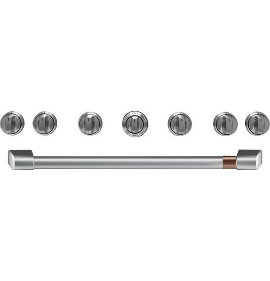 Cafe CXPR6HKPMSS Caf(eback)™ 36" Brushed Stainless Handle & Knob Set for Pro Range and Rangetop