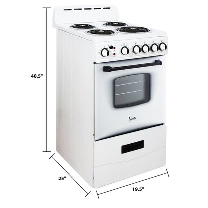 ERU200P0W Avanti 20" Electric Range - White