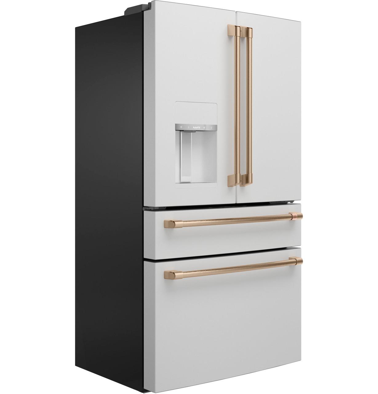 Cafe CXE22DP4PW2 CAF(EBACK)™ ENERGY STAR 22.3 Cu. Ft. Smart Counter-Depth 4-Door French-Door Refrigerator