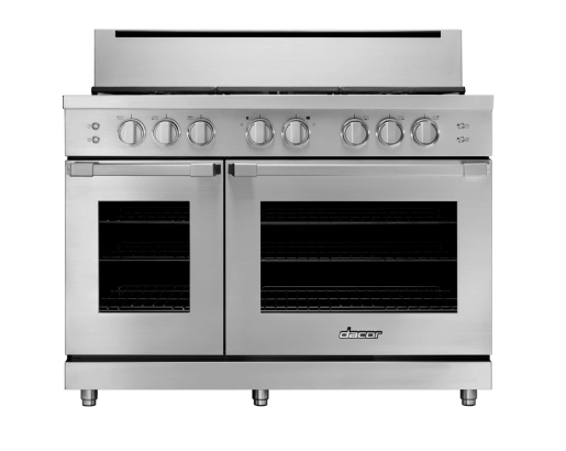 Dacor HGPR48SLP Gas Pro Range, Silver Stainless Steel, Liquid Propane