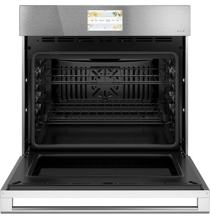 Cafe CTS70DM2NS5 CAF(EBACK)™ 30" Smart Single Wall Oven with Convection in Platinum Glass