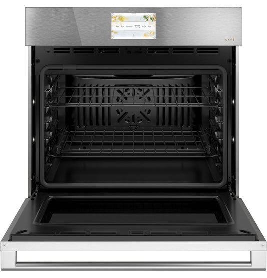 Cafe CTS70DM2NS5 CAF(EBACK)™ 30" Smart Single Wall Oven with Convection in Platinum Glass