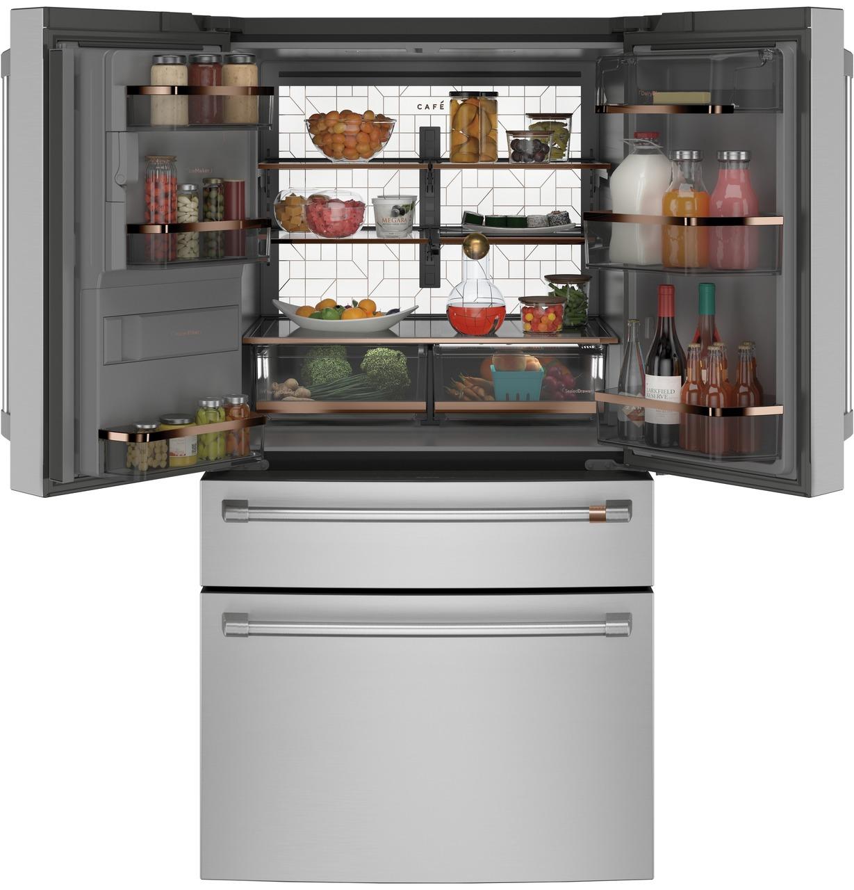 Cafe CVE28DP2NS1 Caf(eback)™ ENERGY STAR® 27.8 Cu. Ft. Smart 4-Door French-Door Refrigerator