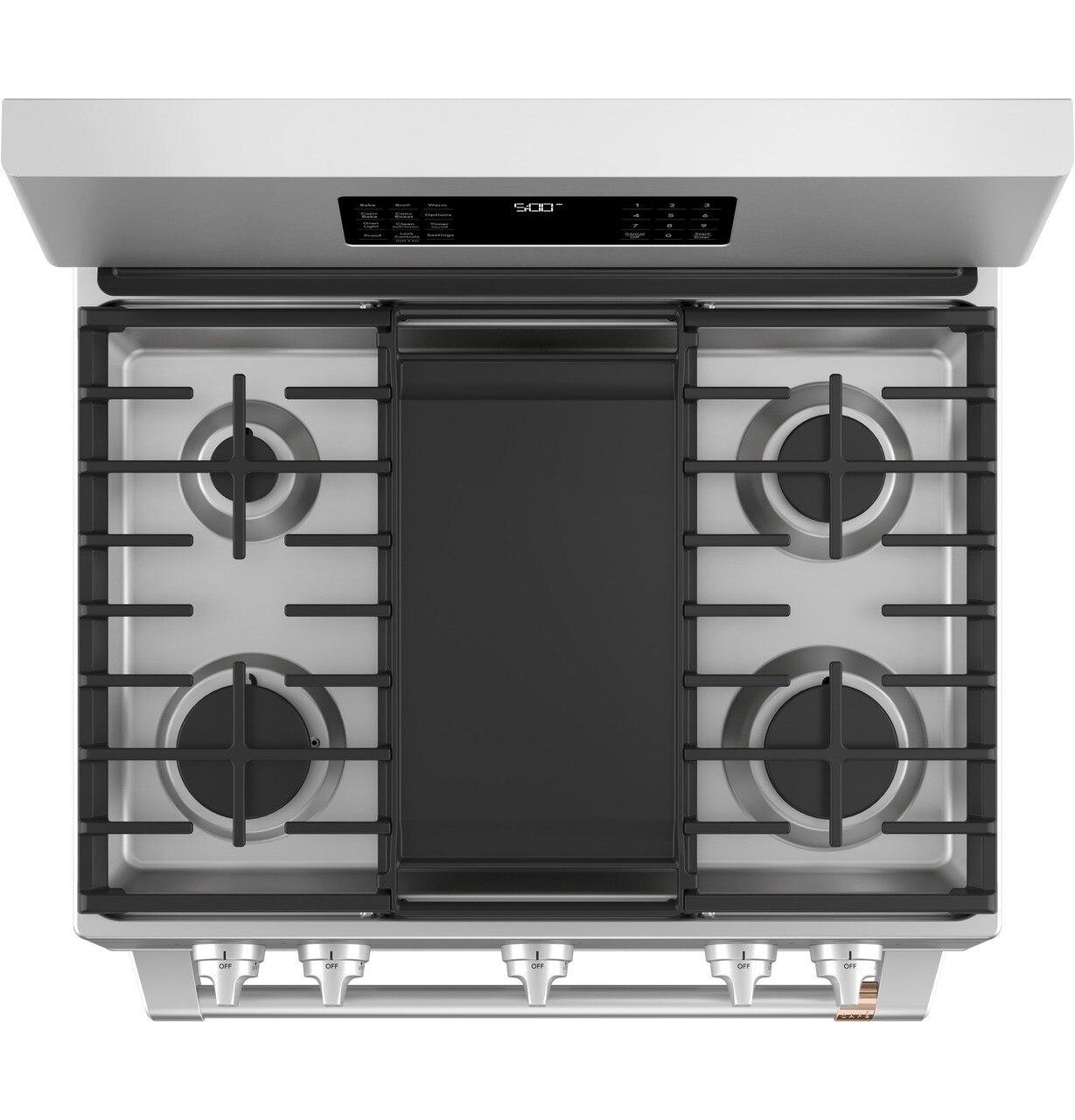 Caf(eback)™ 30" Smart Free-Standing Gas Range with Convection