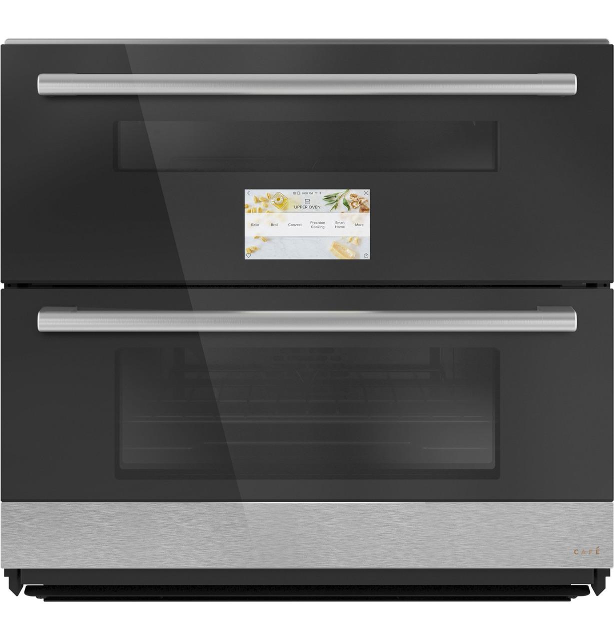 Cafe Caf(eback)™ 30" Duo Smart Single Wall Oven in Platinum Glass