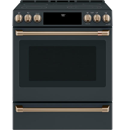 Cafe CES700P3MD1 CAF(EBACK)™ 30" Smart Slide-In, Front-Control, Radiant and Convection Range