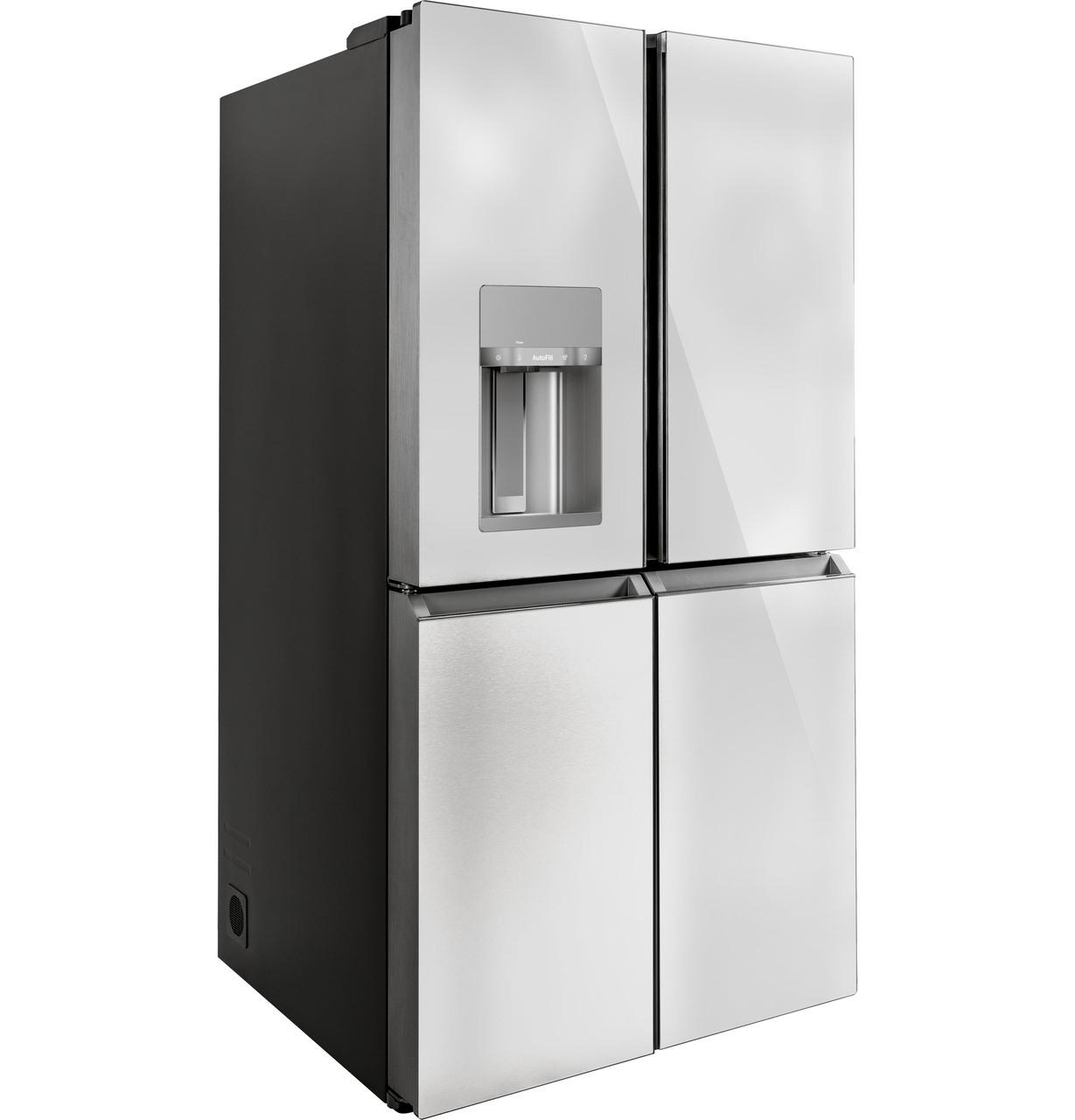 Caf(eback)™ ENERGY STAR® 27.4 Cu. Ft. Smart Quad-Door Refrigerator in Platinum Glass