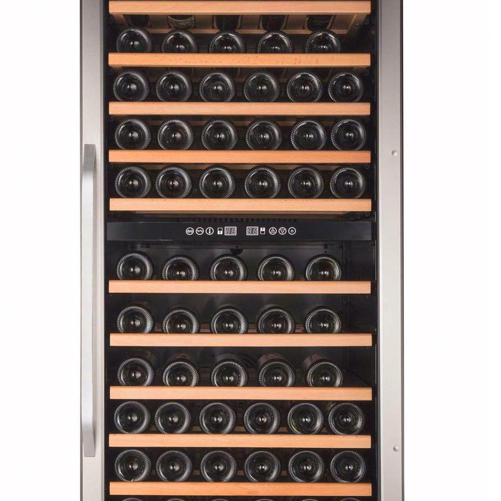 WCF148DE3S Avanti 148 Bottle Dual-Zone Wine Cooler - Stainless Steel / 148 Bottles