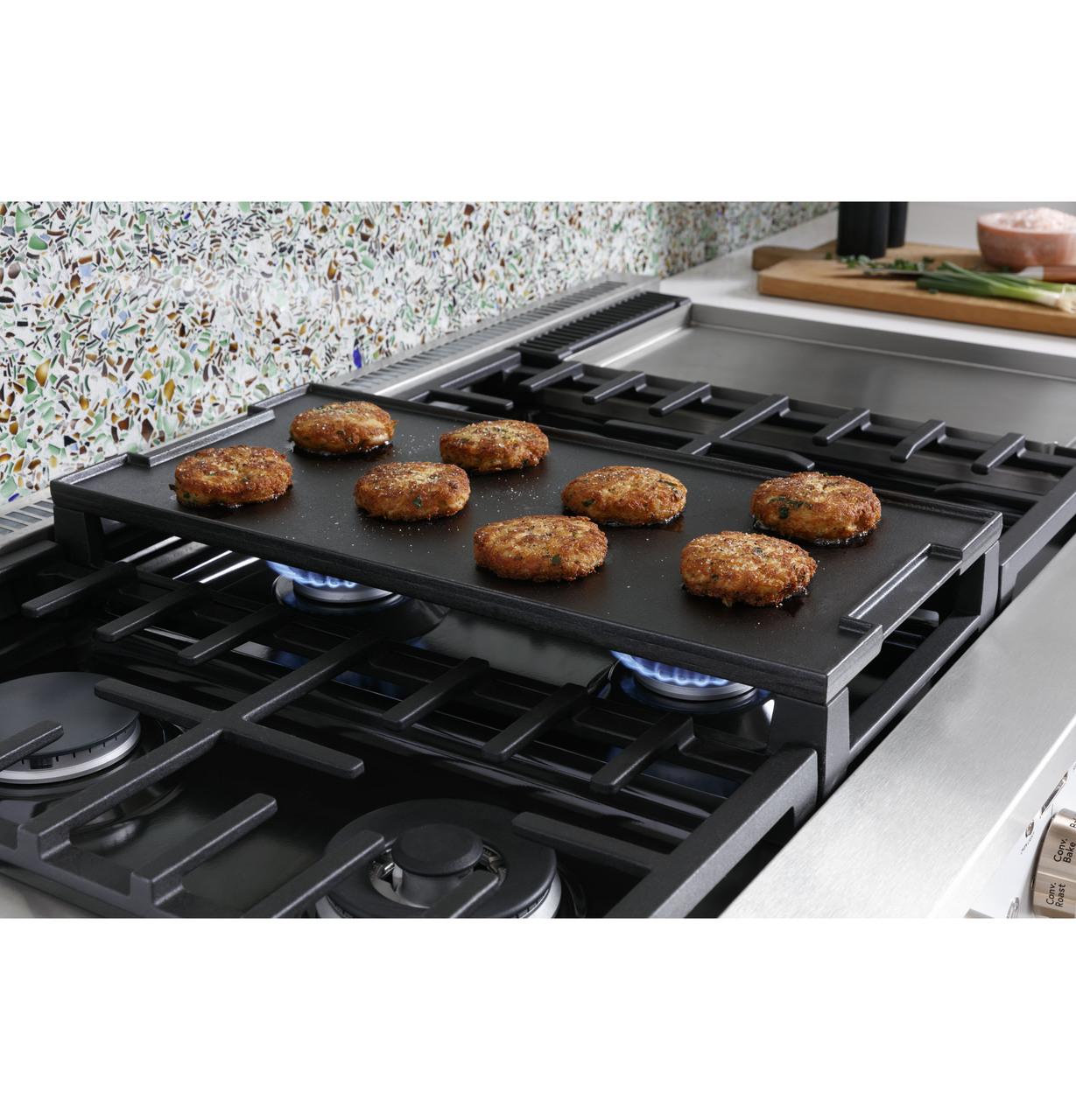 Cafe Caf(eback)™ 48" Smart Dual-Fuel Commercial-Style Range with 6 Burners and Griddle (Natural Gas)